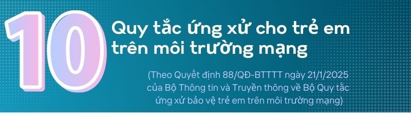 [inforgraphic] 10 Quy tắc ứng xử cho trẻ em  trên môi trường mạng
